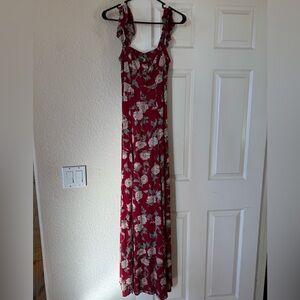 Flynn Skye Red Floral Maxi Dress
